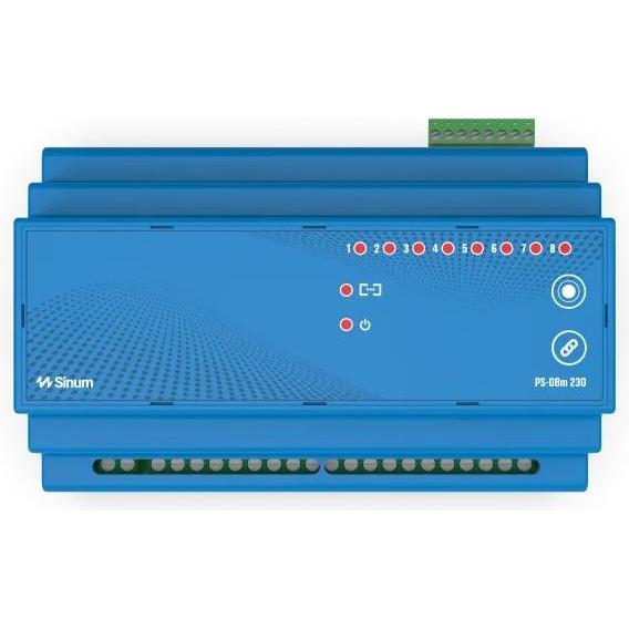 Tech Kabelgebundenes DIN-Schienenrelais Blau PS-08M 230 Controller, Relais