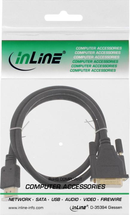 Immagine prodotto InLine HDMI (Typ A) — DVI (7.50 m, DVI, HDMI)