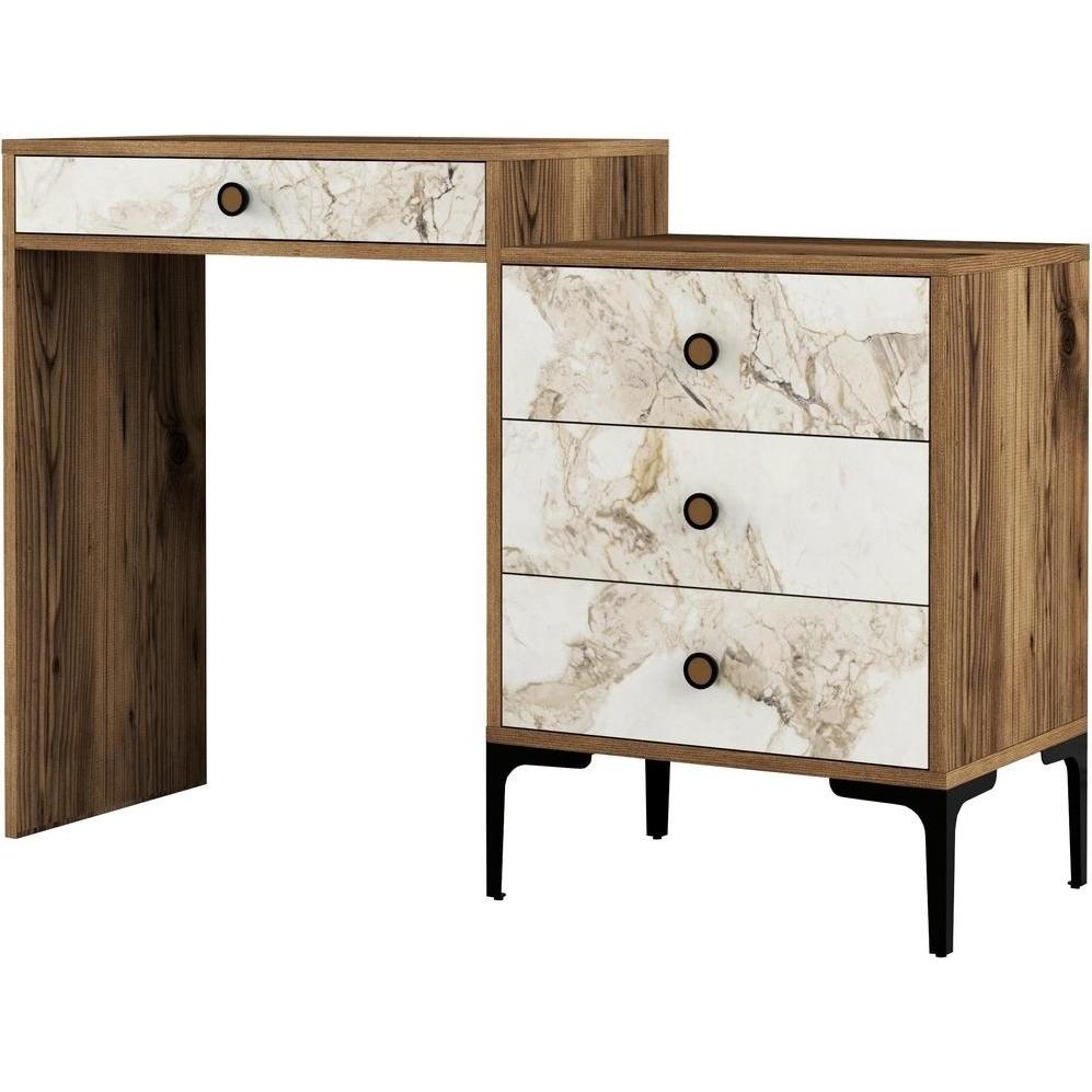 Hanah Home, Schminktisch, Agathe (124 x 40 x 85 cm)