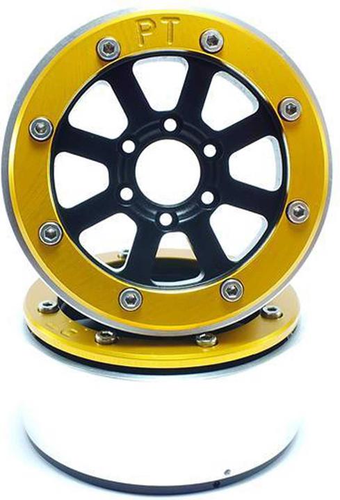 Metsafil beadlock wheels hammer black/gold 1.9 (2 pcs.) without wheel hub