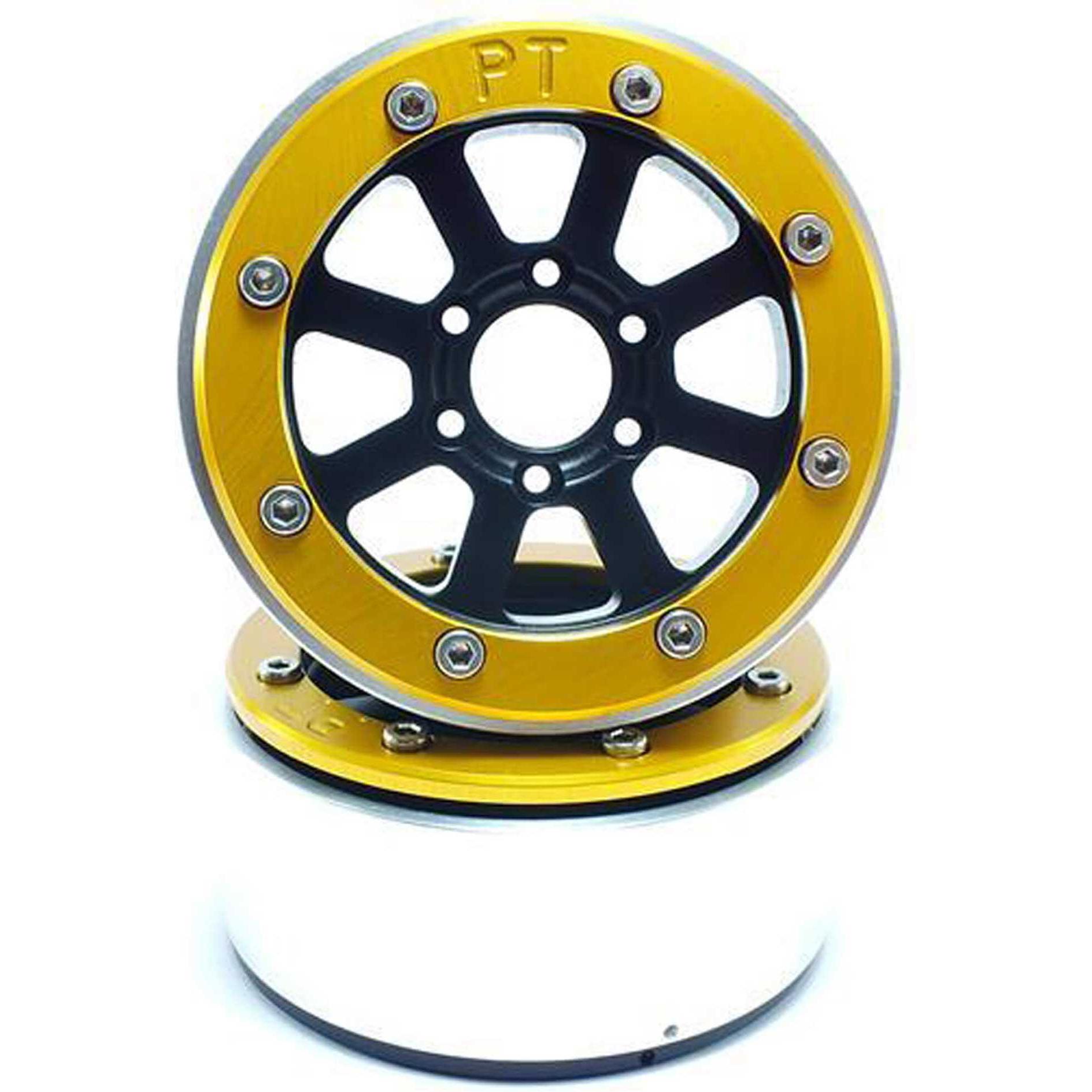 Metsafil ruote beadlock hammer nero/oro 1.9 (2 pezzi) senza mozzo ruota