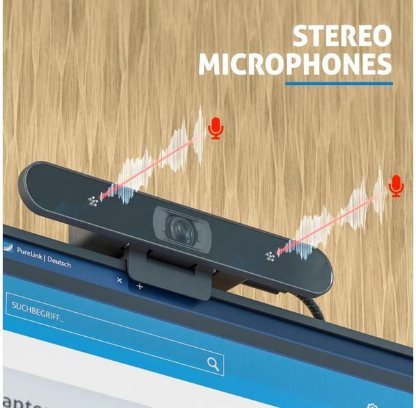 Produktbild Purelink USB Kamera PT-CAM-200 Auto Framing, 2 Mikrofone, 4K (8.60 Mpx)