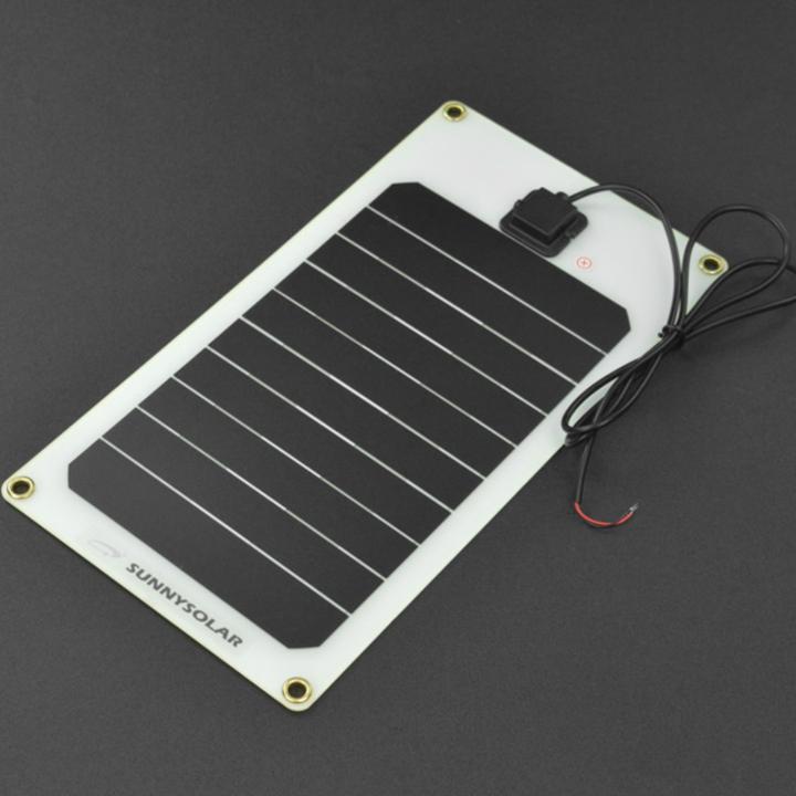 Image du produit DFRobot 6V 1A Panneau solaire monocristallin semi-flexible 6W (5 W, 0.12 kg)