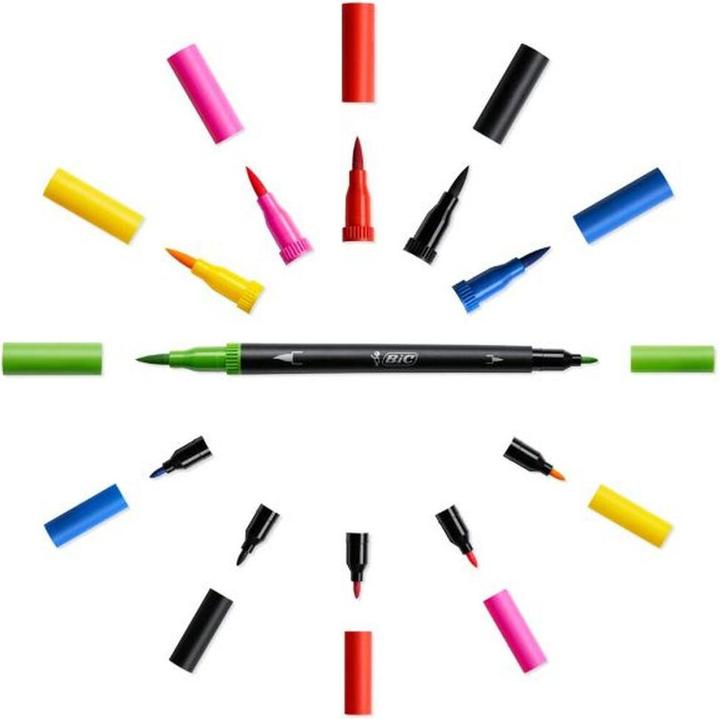 Produktbild Bic Intensity Filzstifte mit Doppelpunkt (6x)