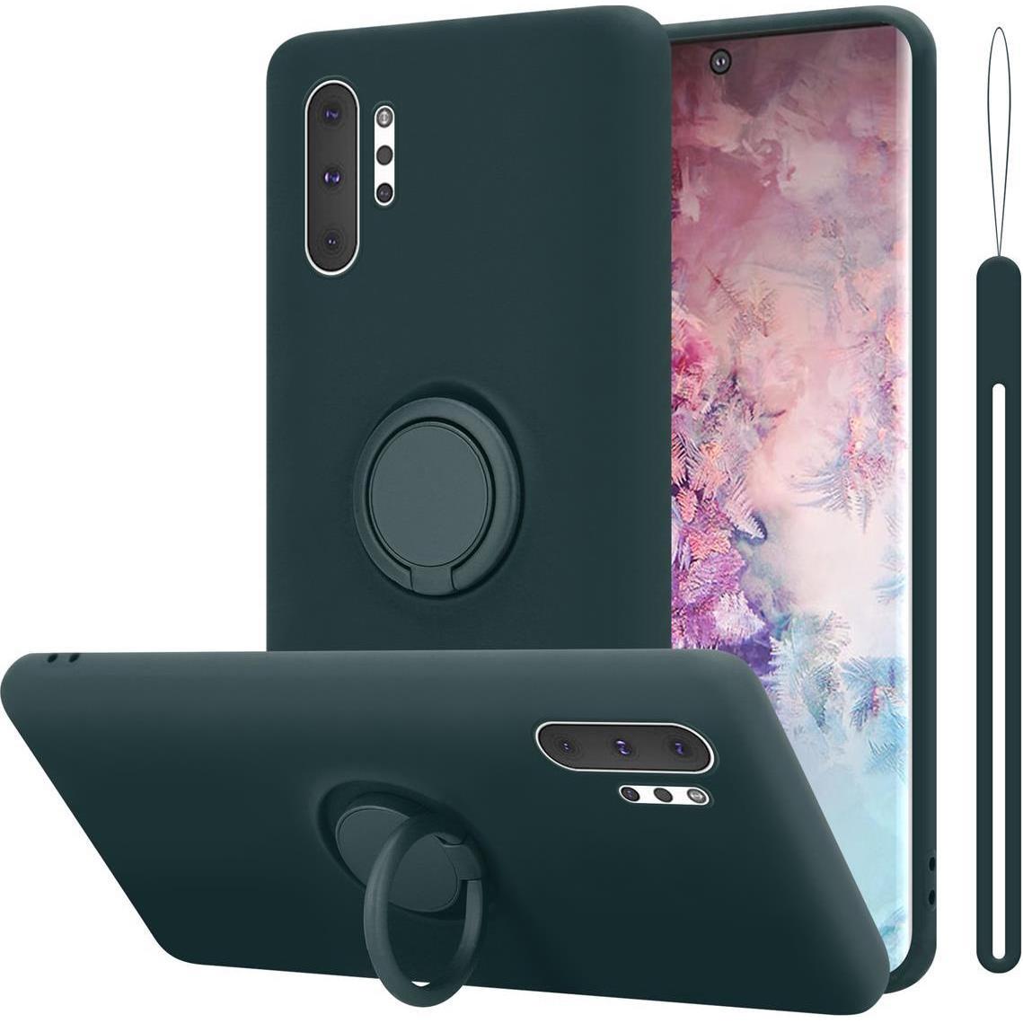 Cadorabo TPU Liquid Ring Silicone Case Hülle (Samsung Galaxy Note 10 Plus), Smartphone Hülle, Grün