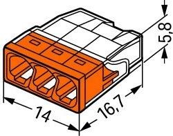 Immagine prodotto Wago Connettore pushwire compatto a 3 conduttori