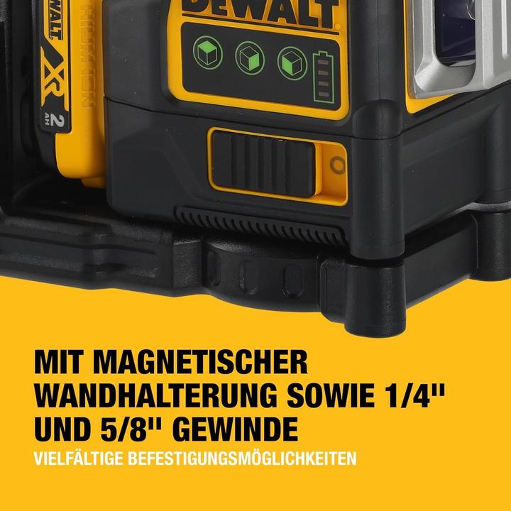 Actual product image DeWalt Multiline laser green 3x360°/ 10.8Volt with 2.0 Ah battery DCE089D1G