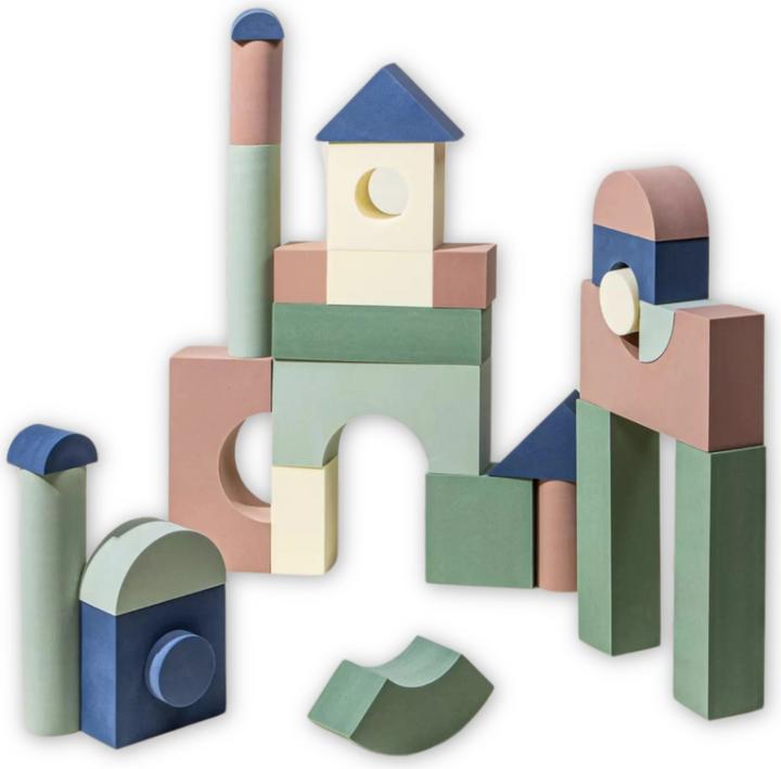 Actual product image Coco Village Foam Blocks – Open-Ended Play (52 pcs)
