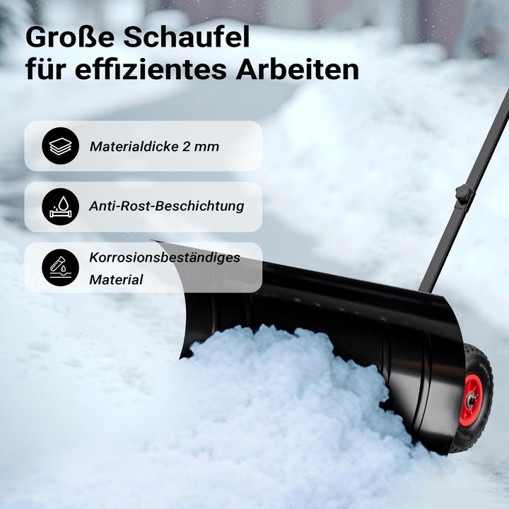 Actual product image Wiltec Schneeschieber mit Rädern