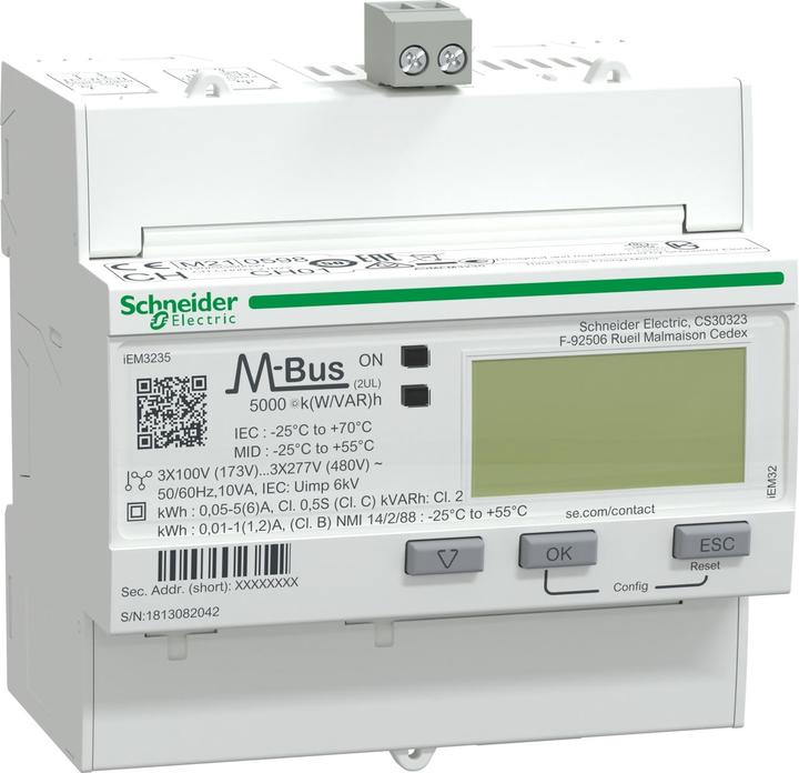 Schneider Electric iEM3235 meter CT M-bus 1 digital I/O