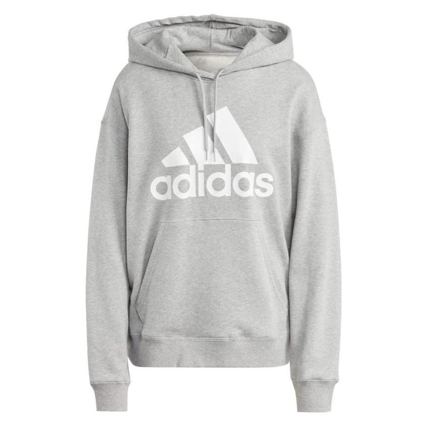 Adidas, Damen, Pullover, Übergrosser Hoodie Aus French Terry Mit Grossem Logo Von Essentials, Grau, (Xl)