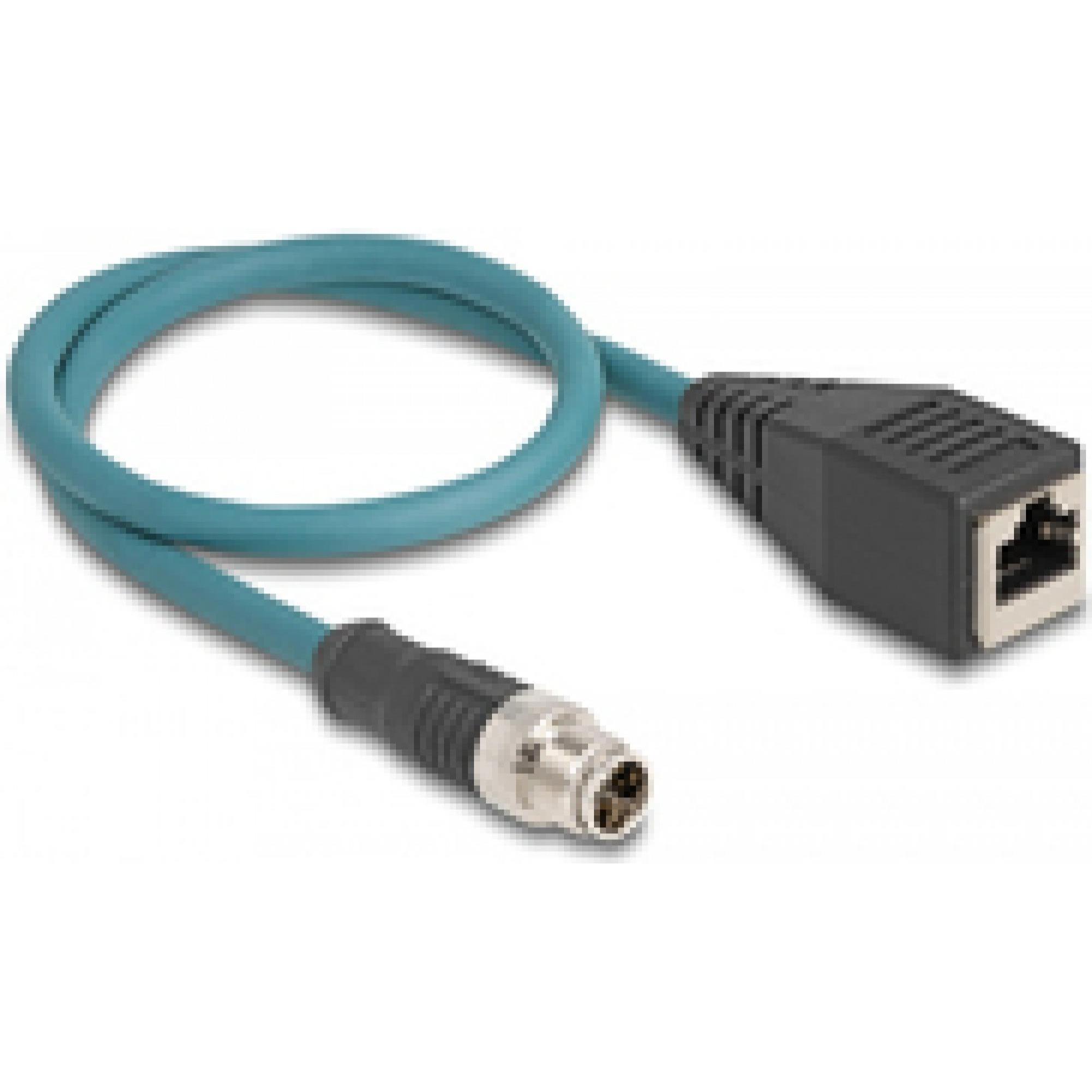 Thumbnail - Delock M12 Adapterkabel X-kodiert 8 Pin Stecker zu RJ45 Buchse 50 cm (S/FTP, CAT6a, 0.50 m), Netzwerkkabel