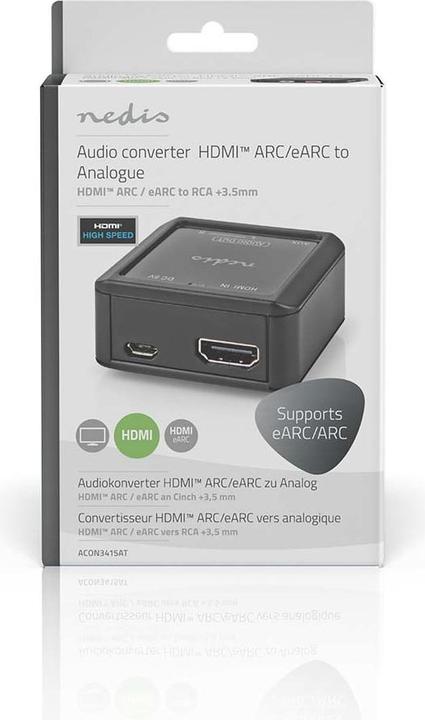 Produktbild Nedis Digital Audio Converter | 1-Weg | Anschlüsse – Eingang: HDMI™ Eingang | Anschlüsse – Ausgang: