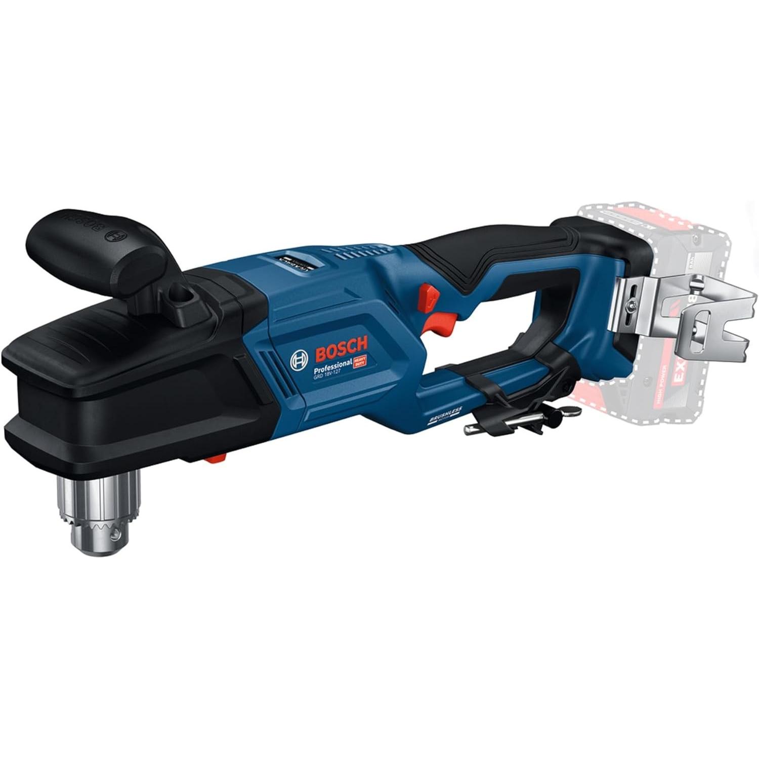 Bosch Professional, Trapano + Avvitatore a batteria, Bosch Blau 06019N5000 GRD 18V-127 18V haakse accuboormachine