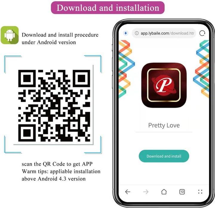 Actual product image Lovetoy PRETTY LOVE -Kirk, 12 vibration functions Mobile APP remote control