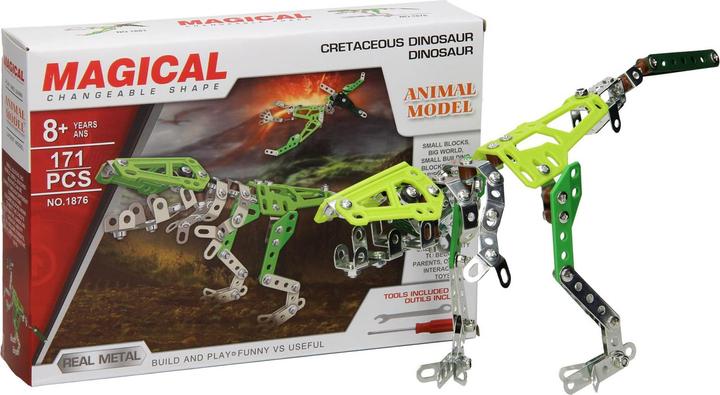 Image du produit Boîte de construction Dino en métal, 171 pcs.