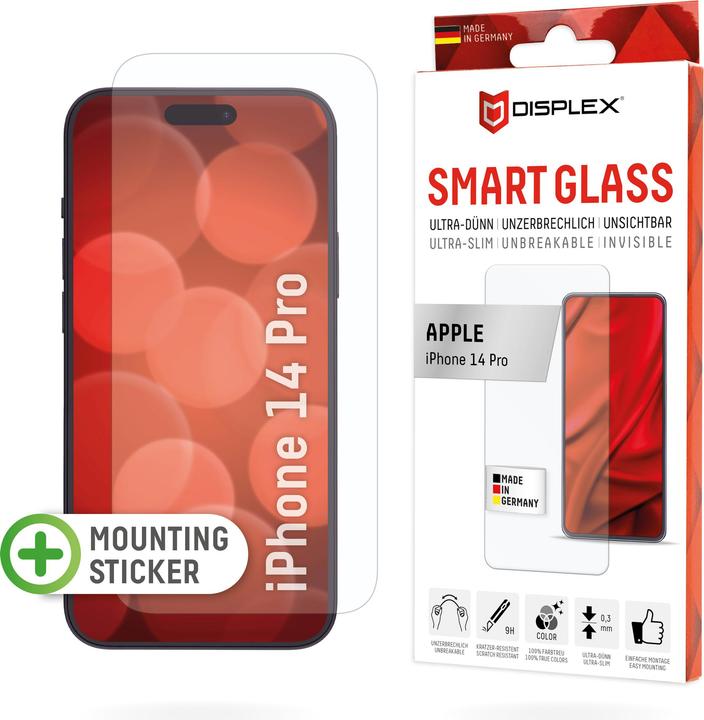 Produktbild Displex Smart Glass, Displayschutzfolie (1 Stk., Apple iPhone 14 Pro)