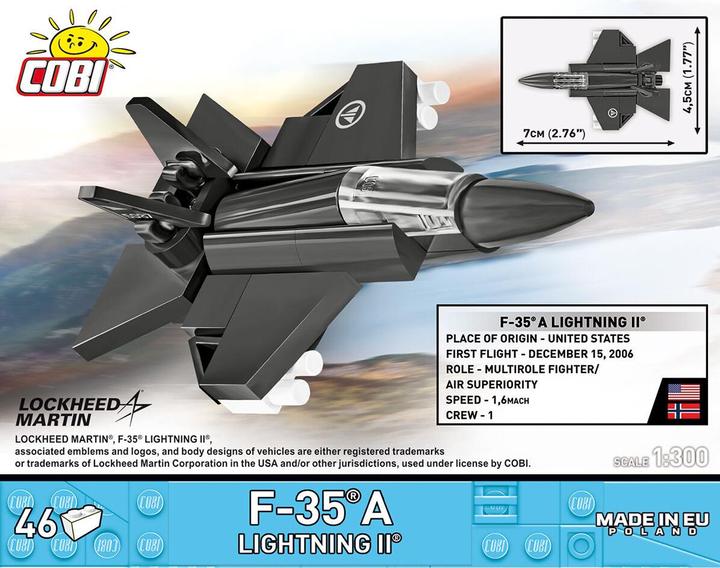 Produktbild Cobi 47 PCS ARMED FORCES /5940/ LOCKHEED MARTIN F35A