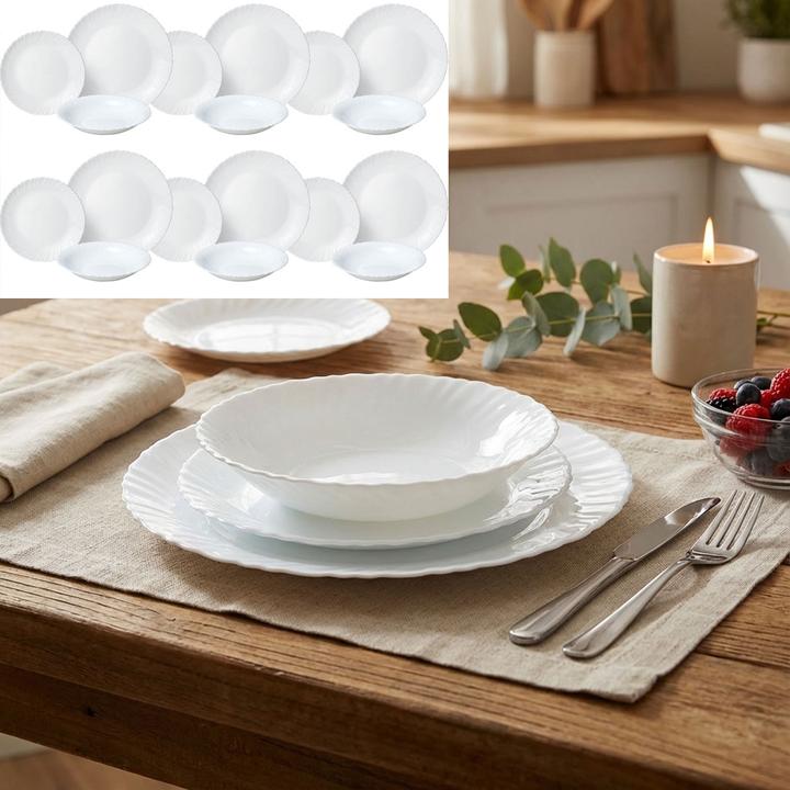 Actual product image Kinghoff Geschirr-Set aus Glas, 18-teiliges (18 pcs.)