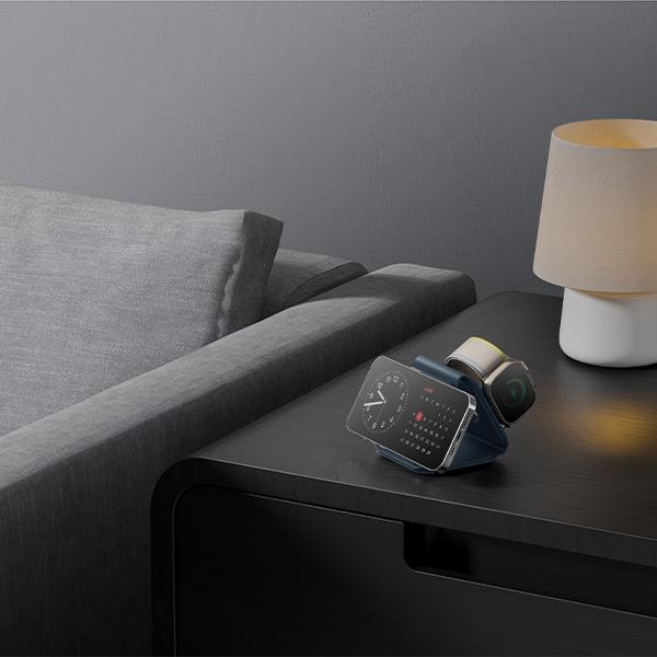 Image du produit Energea Bazic GoMag Trio Plus kompaktowa składana ład. indukcyjna 3w1 15W Fast Charging szary/grey M (15 W)