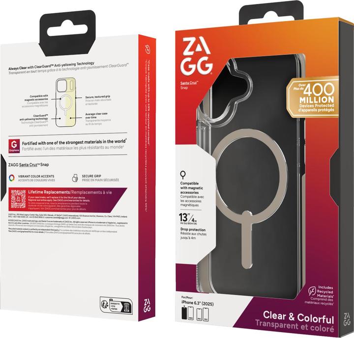 Actual product image Zagg Case für Apple iPhone 17 Santa Cruz Snap titanium (Apple iPhone 17)