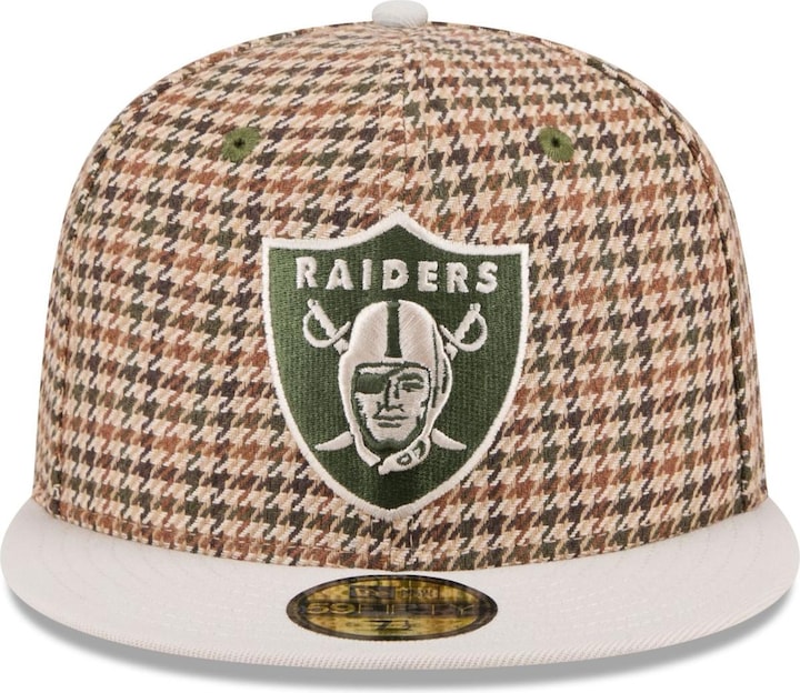 Actual product image New Era 59Fifty Fitted Cap - HOUNDSTOOTH Las Vegas Raiders (7 1/8)