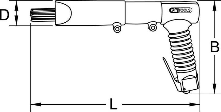 Image du produit KS Tools Dérouilleur à aiguilles pneumatique 515.3070 (Dérouilleur à aiguilles)