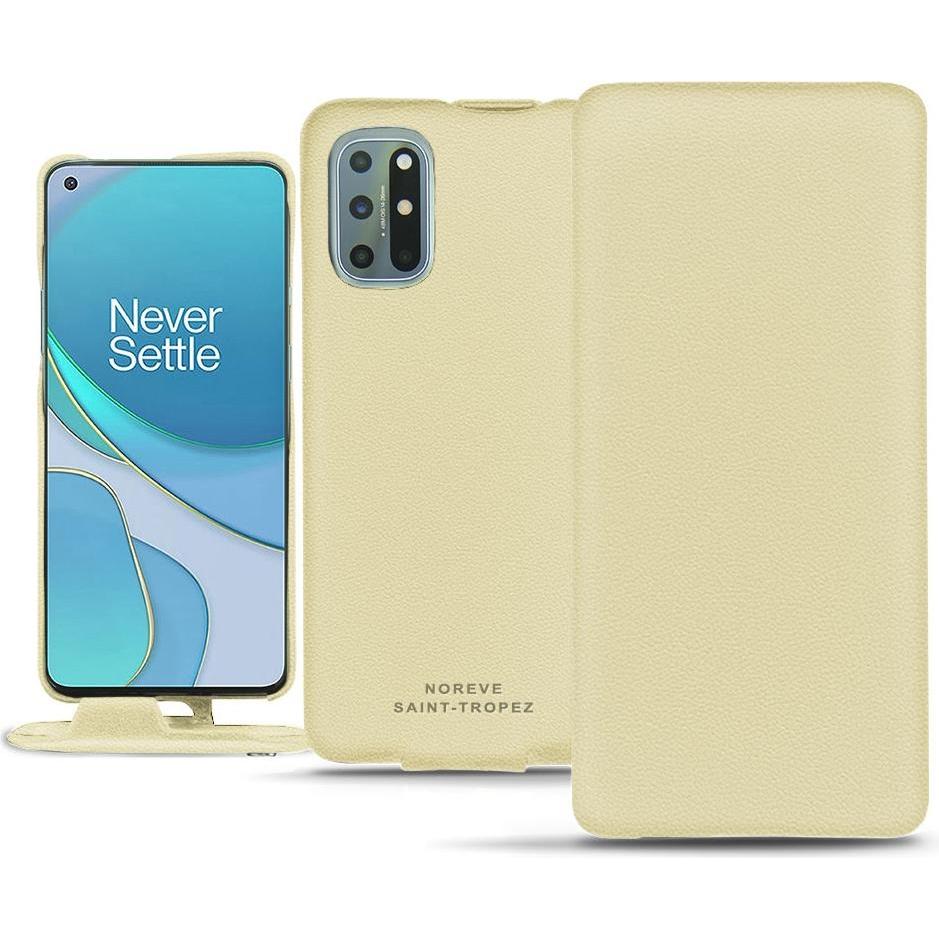 Noreve Lederschutzhülle vertikal (OnePlus 8T), Smartphone Hülle, Beige