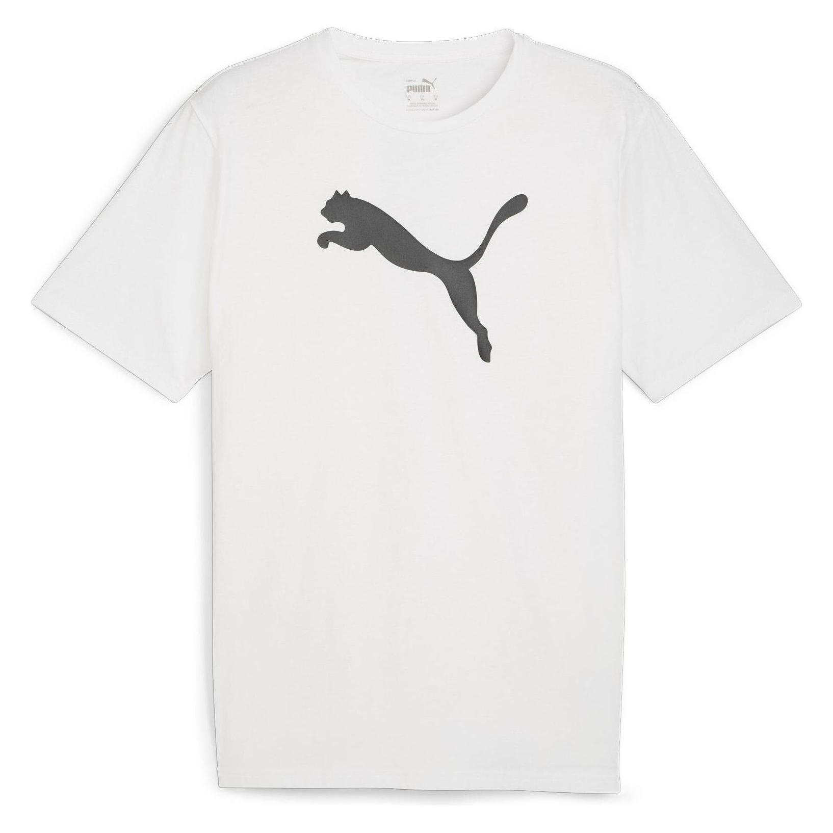 Puma, Herren, Sportshirt, TeamRISE Logo Jersey Cotton (M), Weiss, M