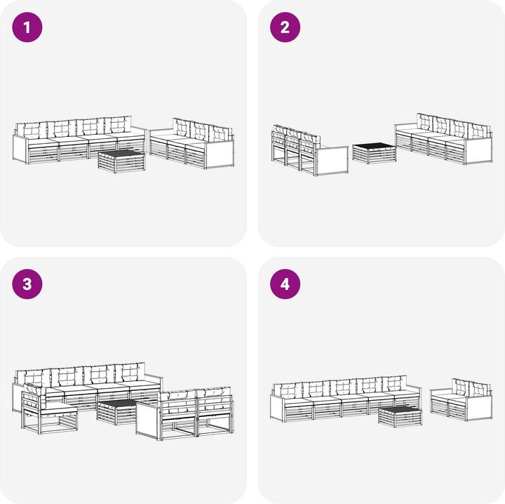 Produktbild vidaXL Outdoor-Sofa