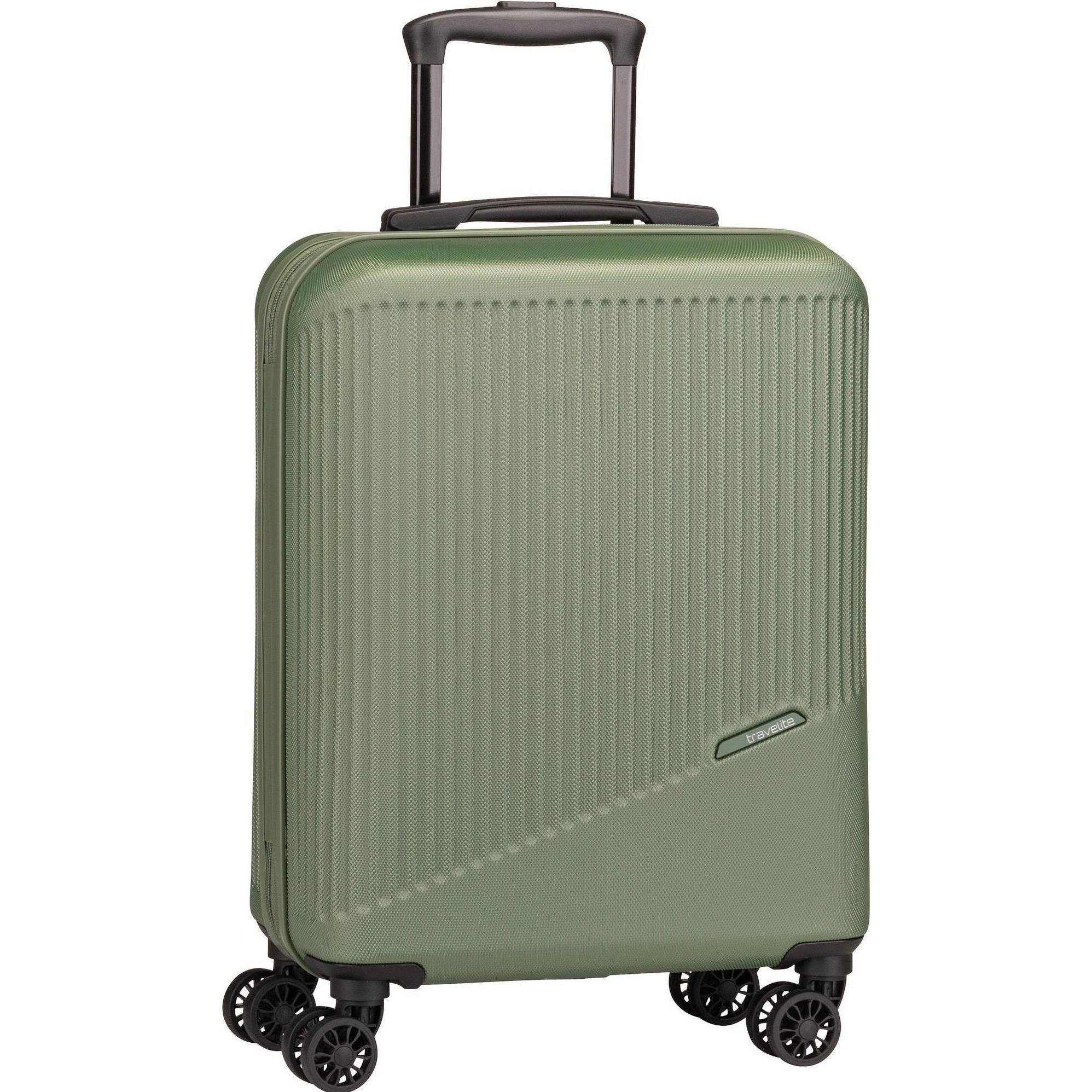 Travelite, Koffer, Koffer & Trolley Bali 4w Trolley S, Grün, (34 l, Handgepäck (bis 50l))