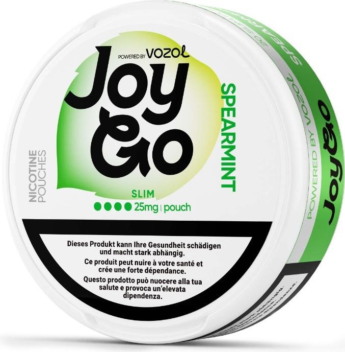 Produktbild Vozol JoyGo Snus - Spearmint, 25mg (Nicotine Pouches, 25 mg)