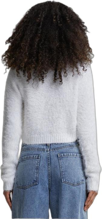 Produktbild Urban Classics Graue Damen-Crop-Cardigan mit Federn (XL)