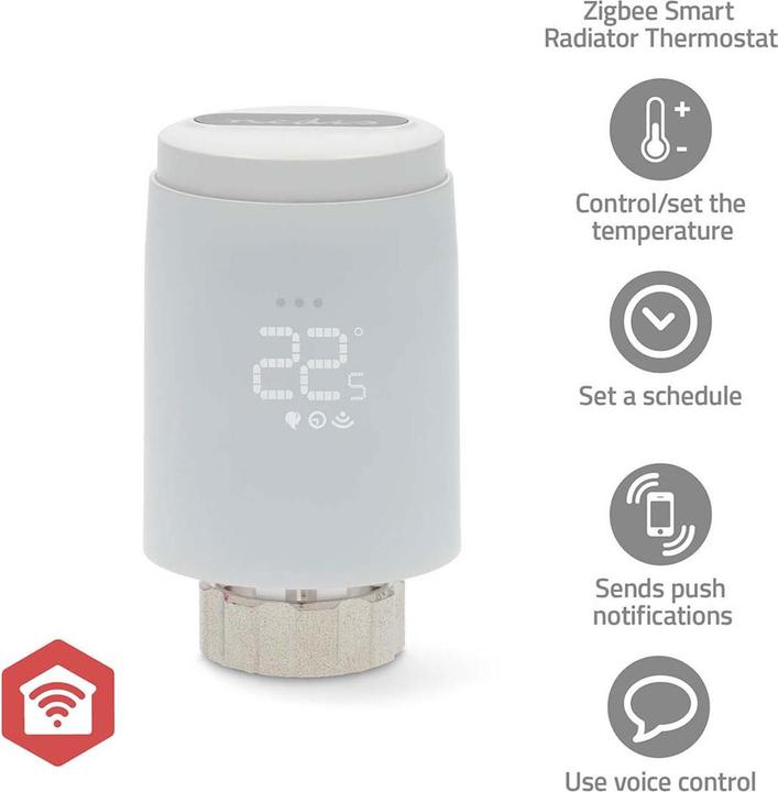 Actual product image Nedis SmartLife radiator control | Zigbee 3.0 | Battery-operated | LED | Android™ / IOS