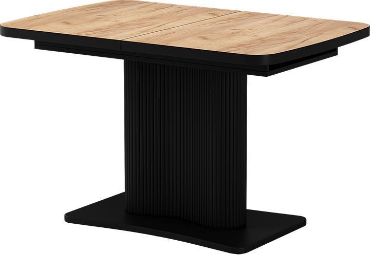 Vicco Esstisch Fenaro, Goldkraft Eiche/Schwarz/Schwarz, 120 x 80 cm ausziehbar