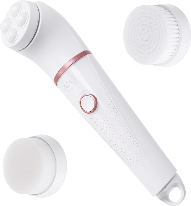 Adler AD 2178 facial cleansing brush Vibrating & rotating brush White Battery