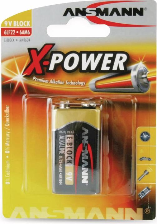 Produktbild Ansmann X-Power (1 Stk., 9V Block, 550 mAh)