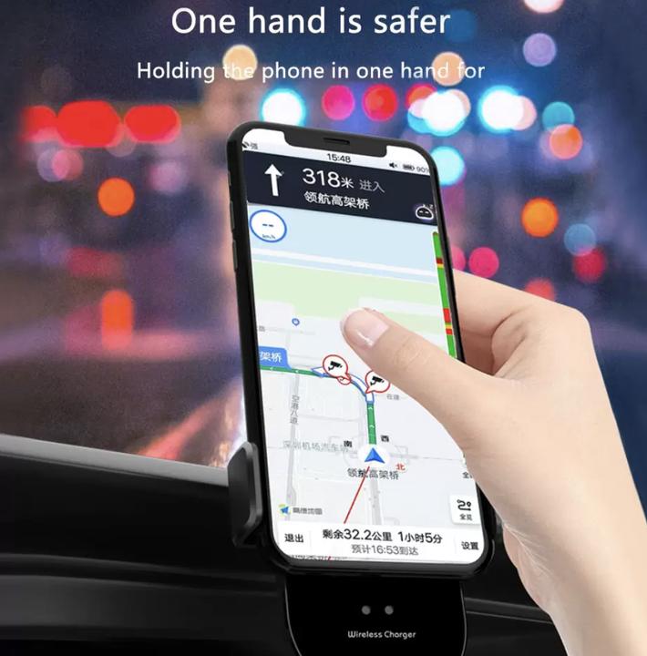 Produktbild PhoneLook High-Tech Handyhalter 10W Qi fürs Auto Smart Sensor mit Wireless charging