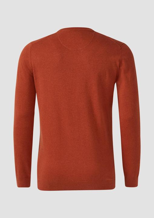 Image du produit s.Oliver Strickpullover Baumwollpullover mit Logo-Stickerei (XXL)