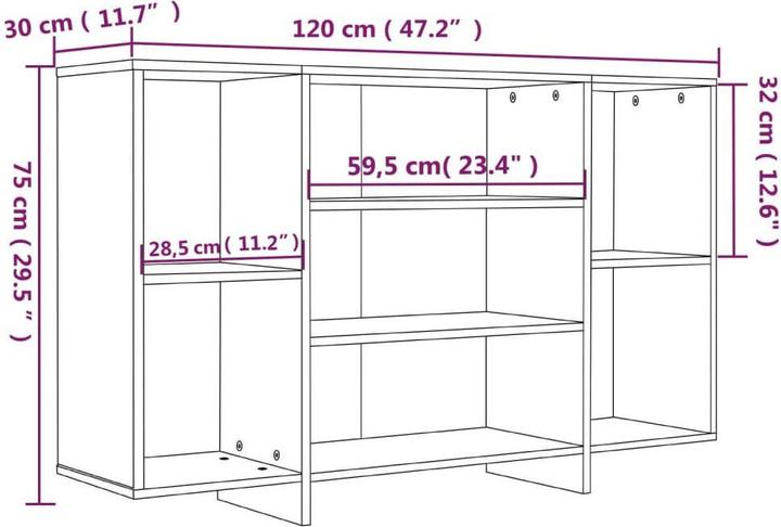 Image du produit vidaXL Sideboard (120 x 120 x 75 cm)
