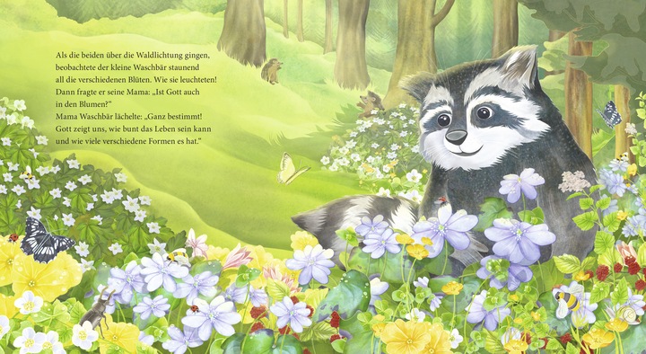 Produktbild Der kleine Waschbär fragt nach Gott – ein Bilderbuch für Kinder ab 2 Jahren (Deutsch, Lea Kässmann, 2020)