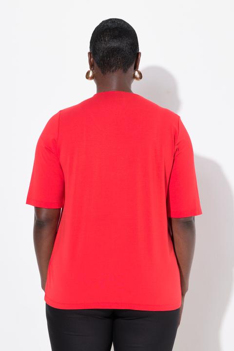 Immagine prodotto Ulla Popken Maglia Two-in-One con righe, scollo a girocollo e mezze maniche (62)