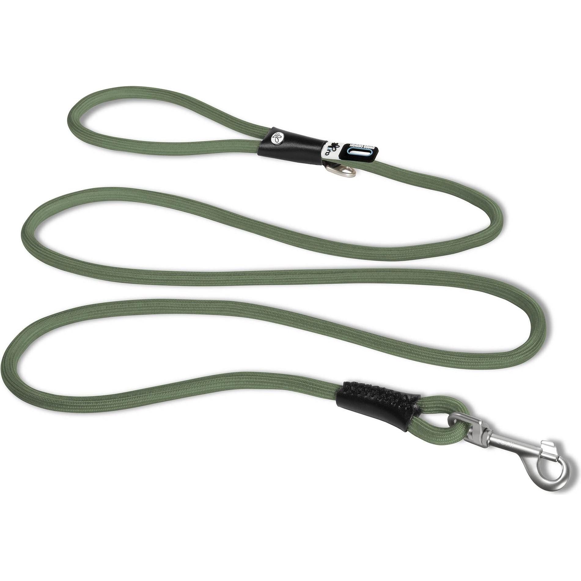 Curli Hundeleine Stretch Comfort ø 10 mm / 1.8 m, Moss (L, Hund, Allgemein), Halsband + Leine