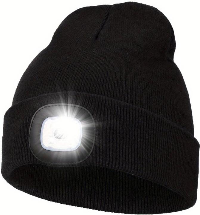Produktbild PhoneLook Unisex LED Mütze mit Stirnlampe für nächtliche Aktivitäten