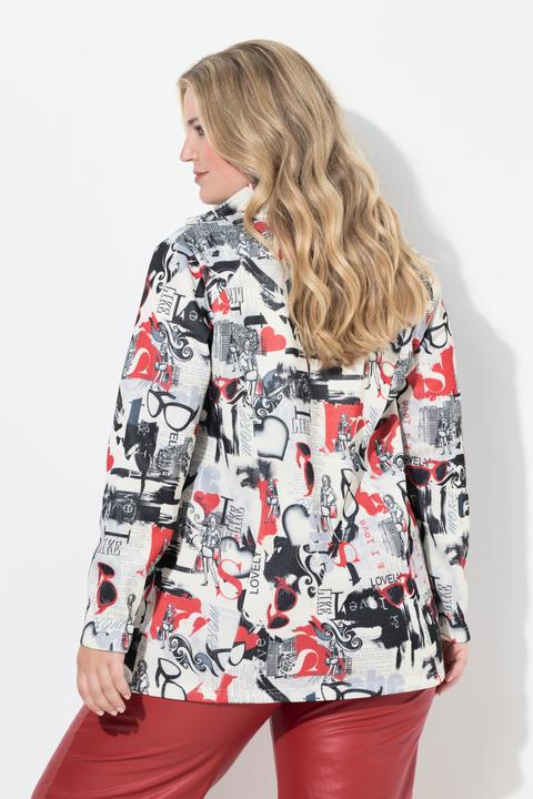 Produktbild Miamoda Strickfleece-Jacke, leicht tailliert, Patch-Print (52)