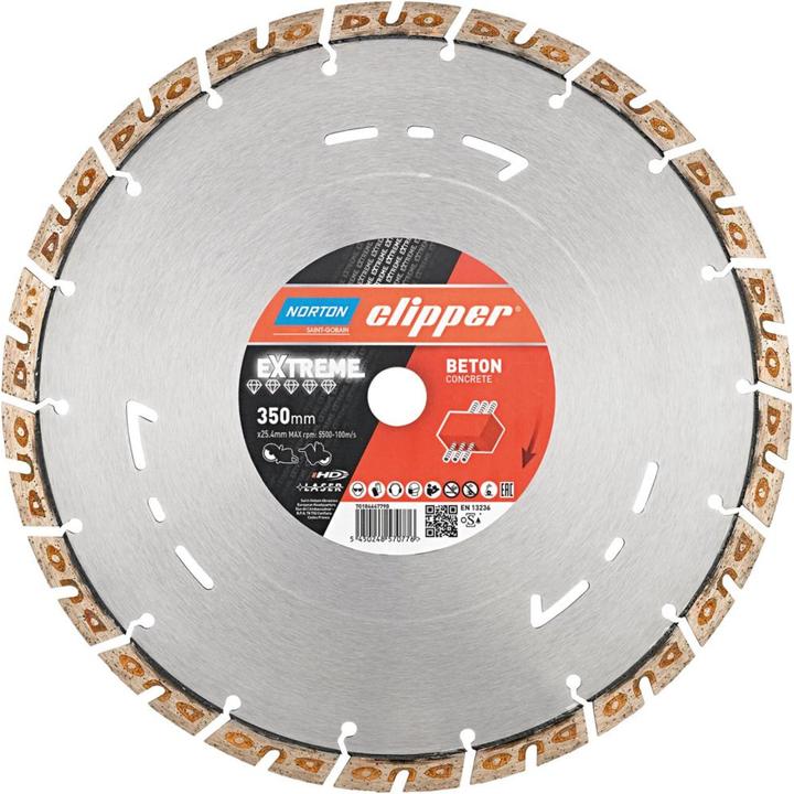 Produktbild Norton Clipper Clipper Diamanttrennscheibe Extreme Beton - 350 x 25,4 mm