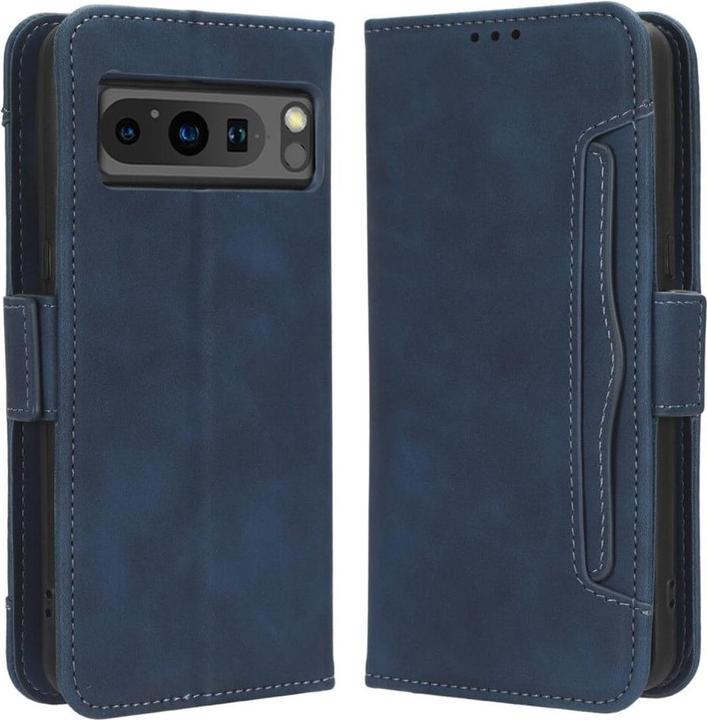 Produktbild Cover-Discount Google Pixel 8 Pro - Etui mit vielen Kartenfächer dunkelblau (Google Pixel 8 Pro)