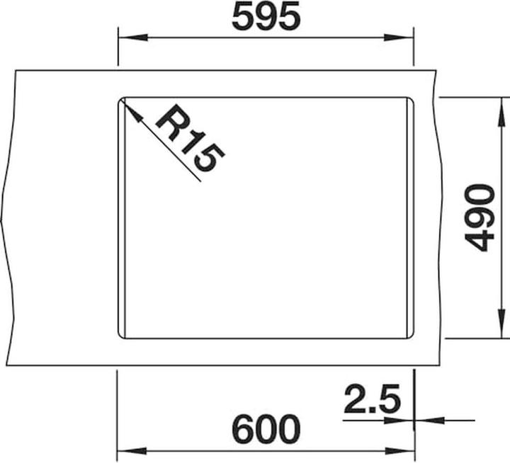 Productafbeelding Blanco Pleon 6 (Ingebouwde gootsteen, 61.50 cm, 51 cm)