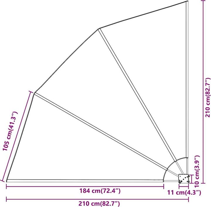 Produktbild vidaXL Balkon Sichtschutz (210 cm)
