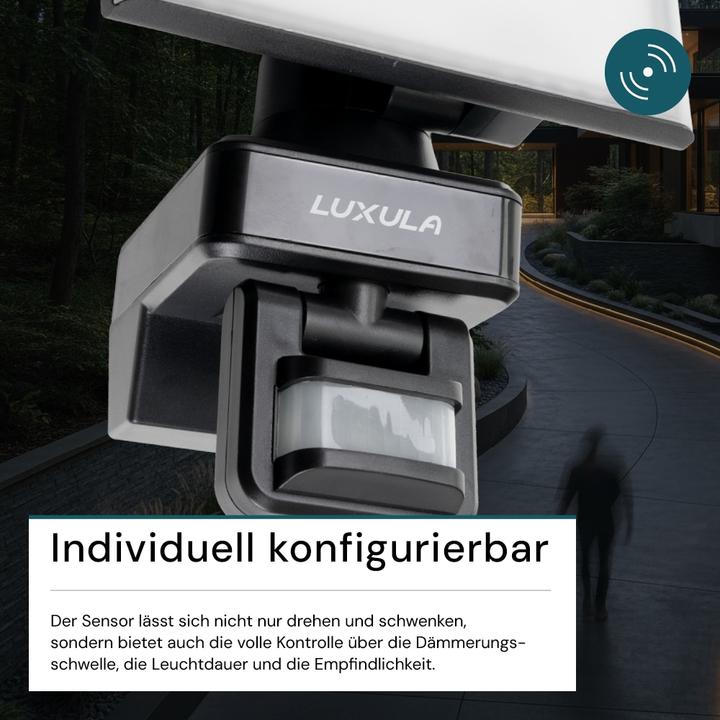 Produktbild Luxula LED-Fluter LX400193, mit BM, 20 W, 2100 lm, 4000 K, schwarz (2100 lm, IP54)